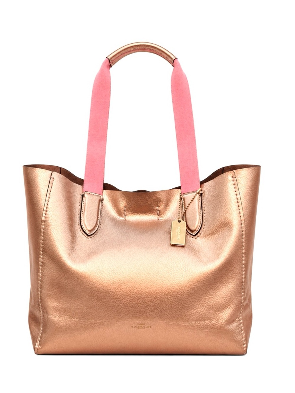 COACH Derby Rose Gold Metallic Tote